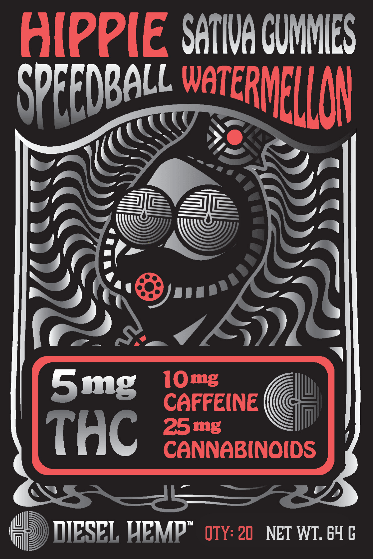 Delta 9 THC Gummies - Hippe Speedball Sativa Gummies